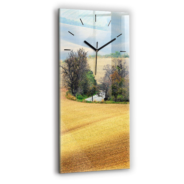 Vertical wall clock Moravia Rural Landscape