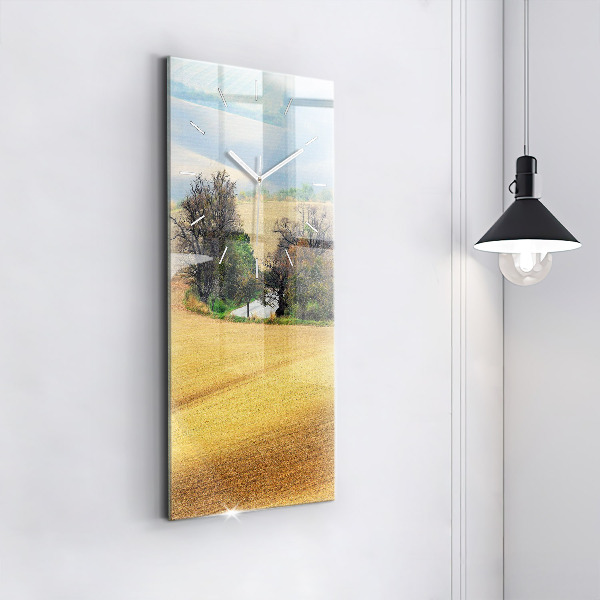 Vertical wall clock Moravia Rural Landscape