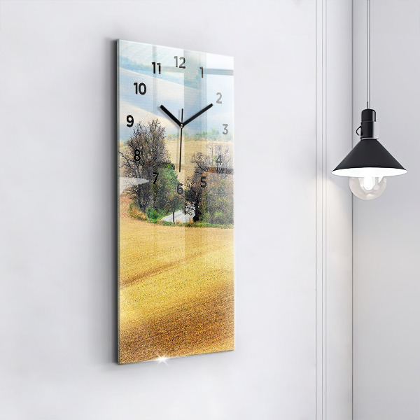 Vertical wall clock Moravia Rural Landscape