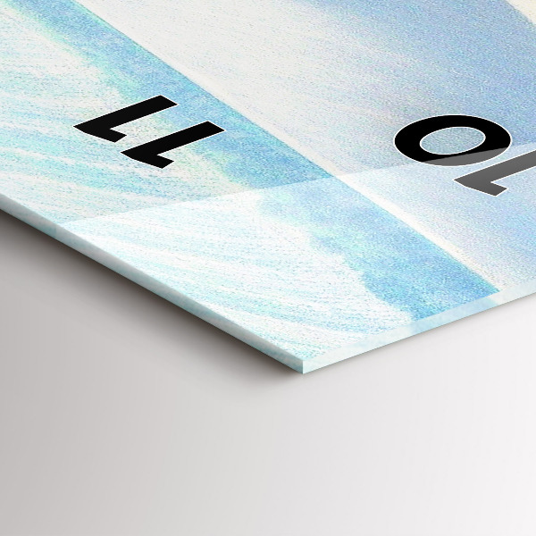 Vertical wall clock Moravia Rural Landscape