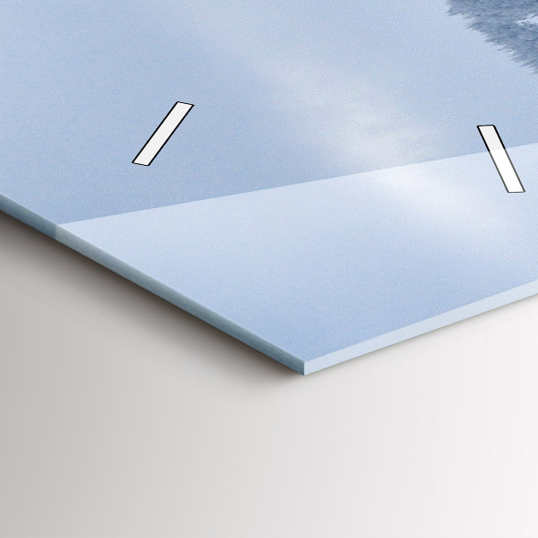 Vertical wall clock Czech Giant Mountains in winter