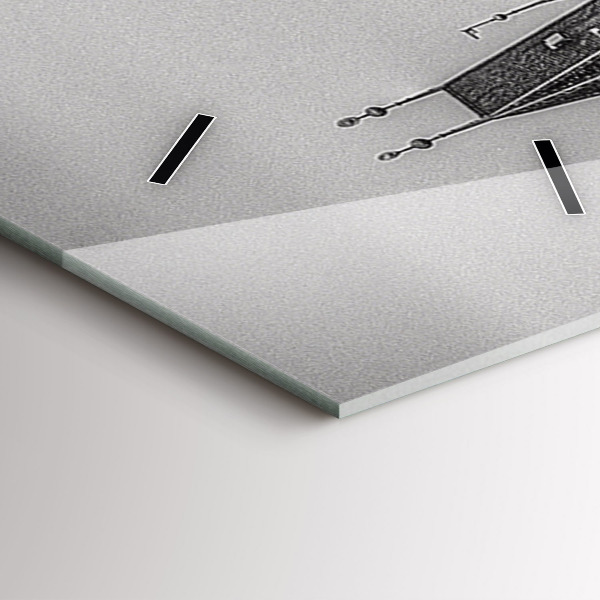 Vertical wall clock Charles Bridge in Prague