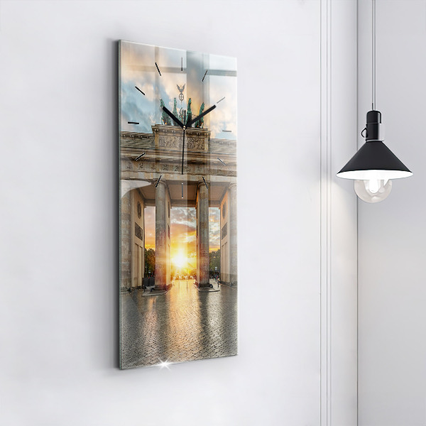 Vertical wall clock Brandenburg Gate in Berlin