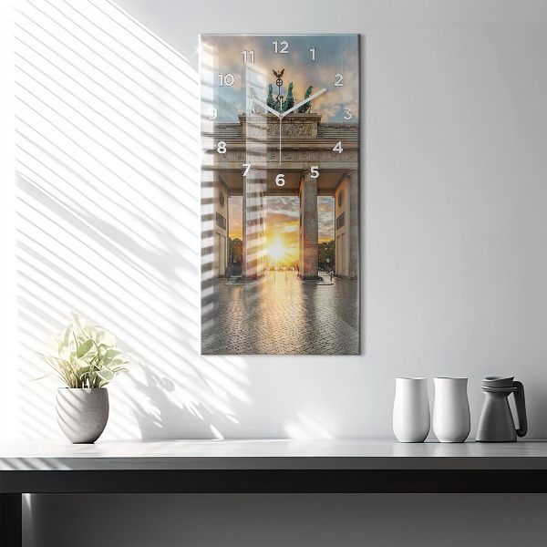 Vertical wall clock Brandenburg Gate in Berlin