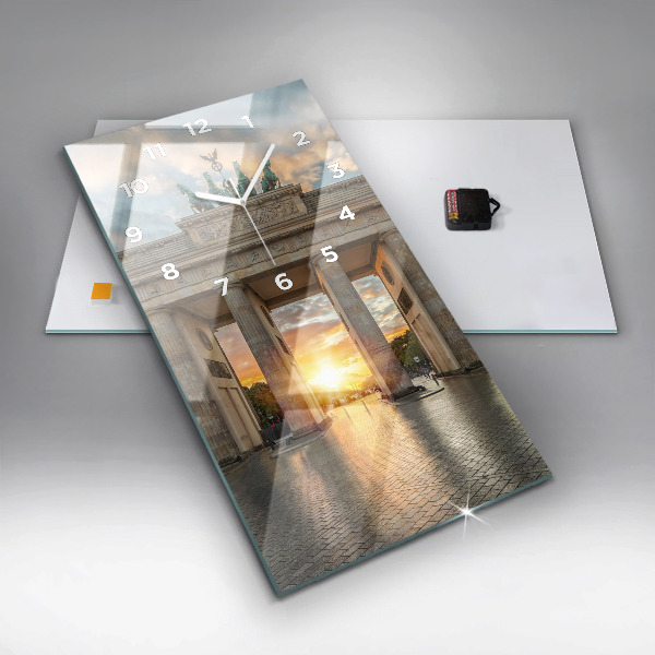 Vertical wall clock Brandenburg Gate in Berlin