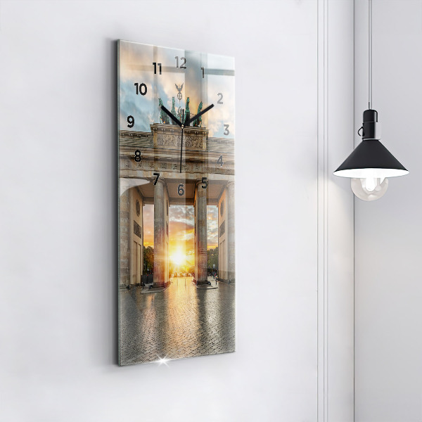 Vertical wall clock Brandenburg Gate in Berlin