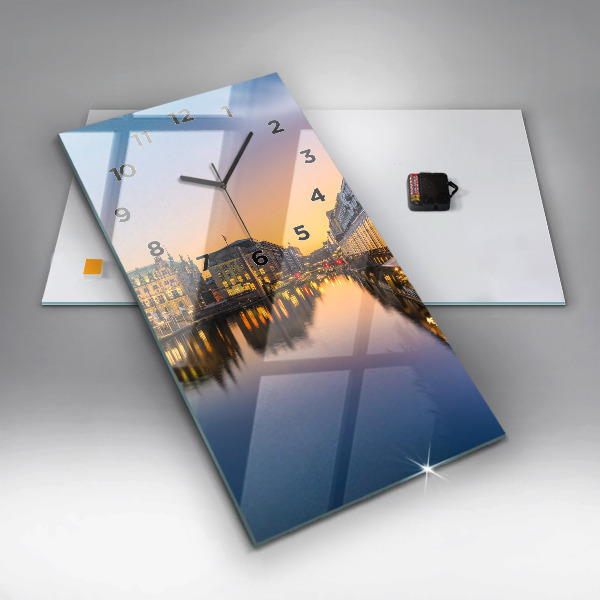 Vertical wall clock Hamburg City Hall