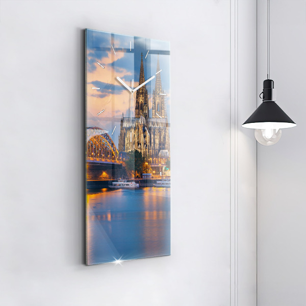 Vertical wall clock View of the town hall