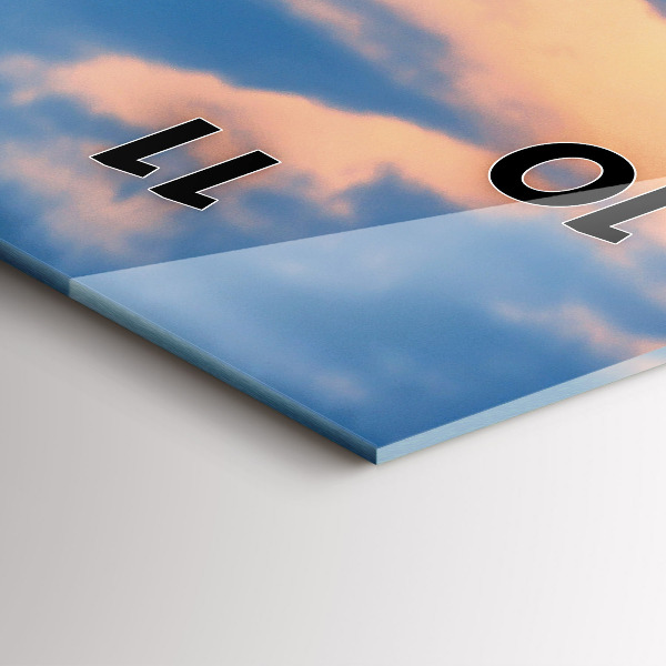 Vertical wall clock View of the town hall