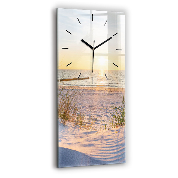 Vertical wall clock Sunset over the sea