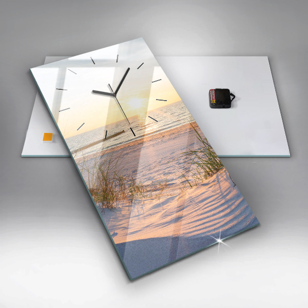 Vertical wall clock Sunset over the sea
