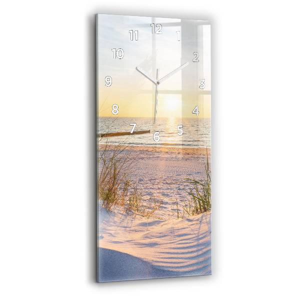Vertical wall clock Sunset over the sea
