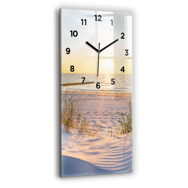 Vertical wall clock Sunset over the sea