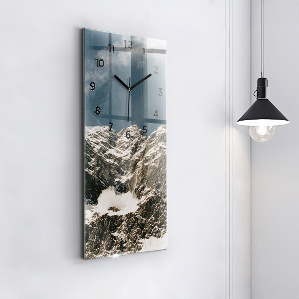 Vertical wall clock Watzmann Mountains