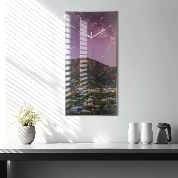 Vertical wall clock Mountain Landscape