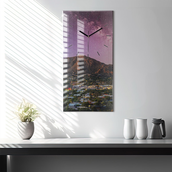 Vertical wall clock Mountain Landscape