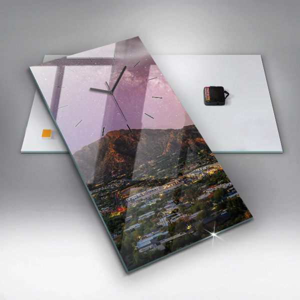 Vertical wall clock Mountain Landscape