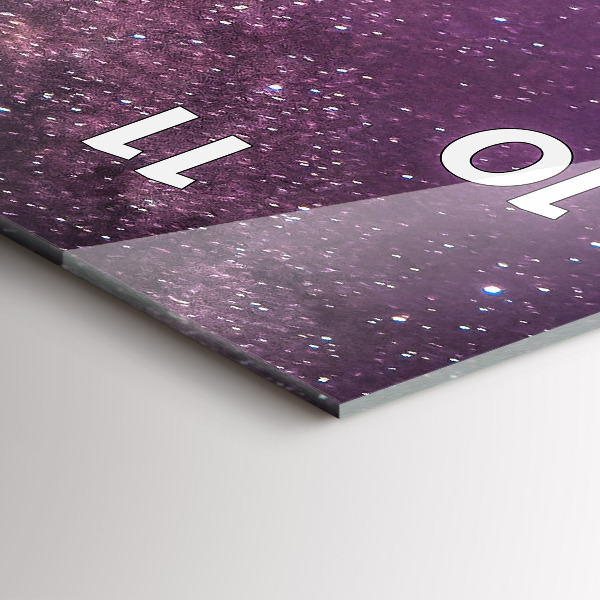 Vertical wall clock Mountain Landscape