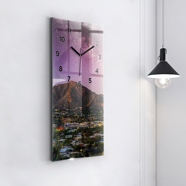 Vertical wall clock Mountain Landscape