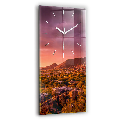 Vertical wall clock North Scottsdale Sunset