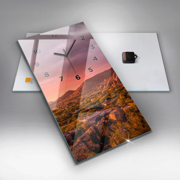 Vertical wall clock North Scottsdale Sunset