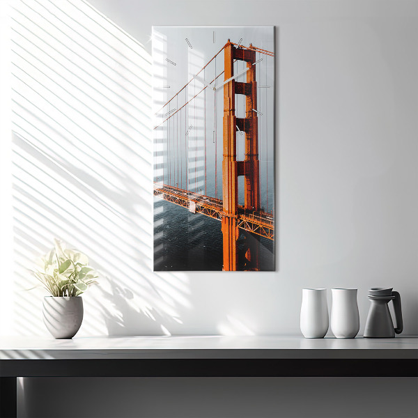Vertical wall clock Golden Gate Bridge