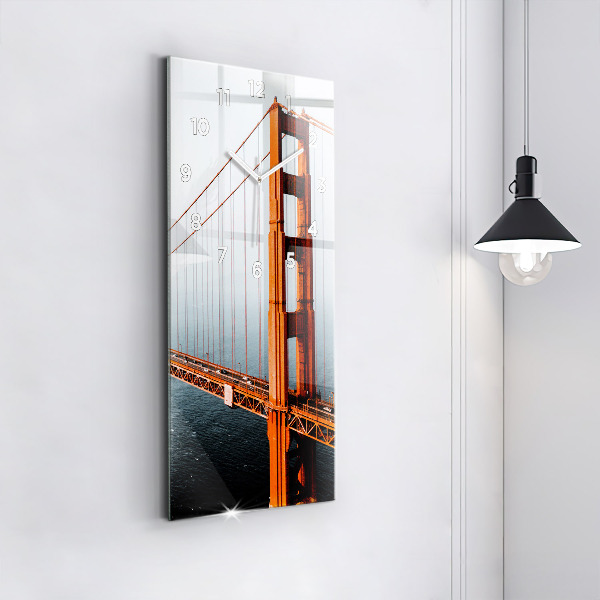 Vertical wall clock Golden Gate Bridge