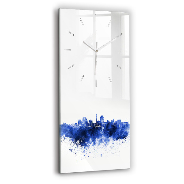 Vertical wall clock San Antonio Watercolors