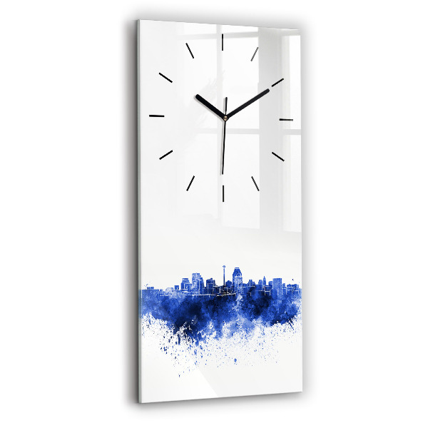 Vertical wall clock San Antonio Watercolors