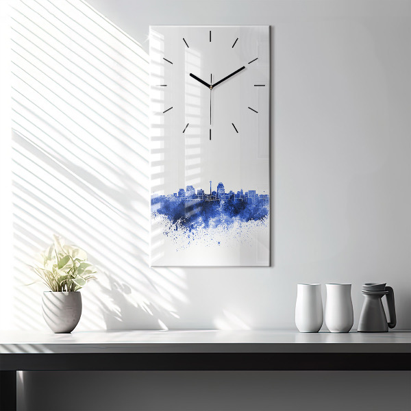 Vertical wall clock San Antonio Watercolors