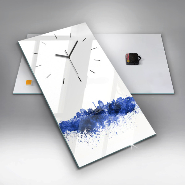 Vertical wall clock San Antonio Watercolors