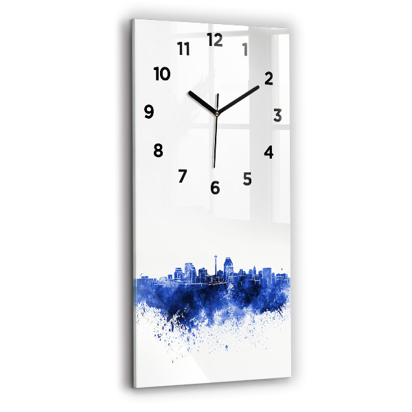Vertical wall clock San Antonio Watercolors