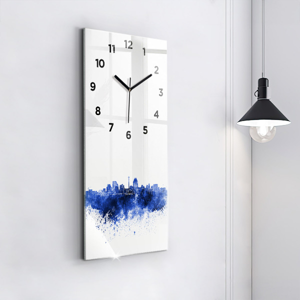 Vertical wall clock San Antonio Watercolors