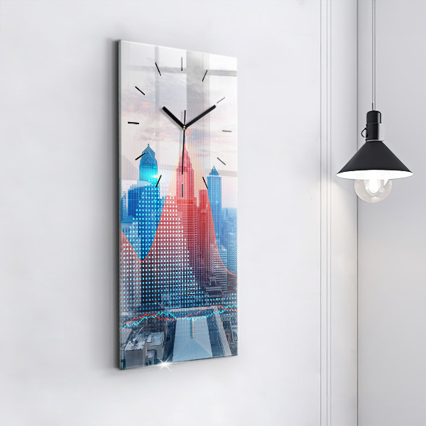 Vertical wall clock Skyscrapers in Philadelphia