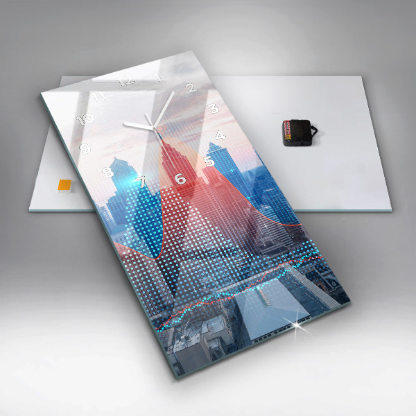 Vertical wall clock Skyscrapers in Philadelphia