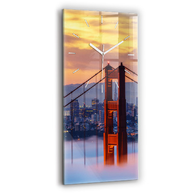 Vertical wall clock San Francisco Bridge