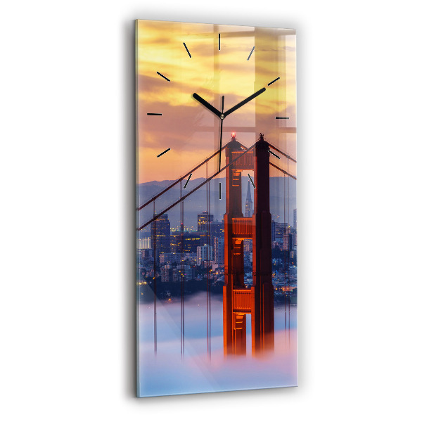 Vertical wall clock San Francisco Bridge