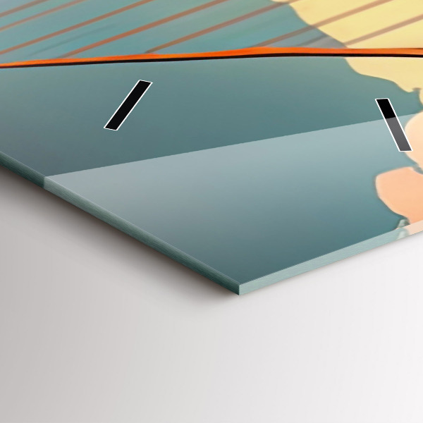 Vertical wall clock San Francisco Bridge