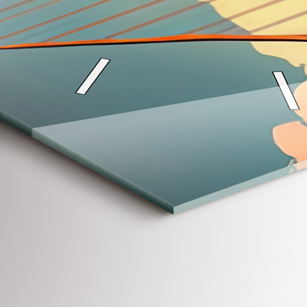 Vertical wall clock San Francisco Bridge