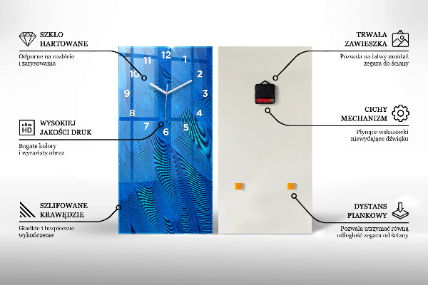 Vertical wall clock Spanish Dance at Sea