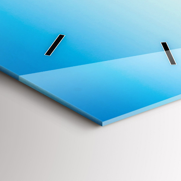 Vertical wall clock Skier in the Alps