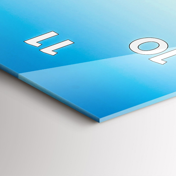 Vertical wall clock Skier in the Alps