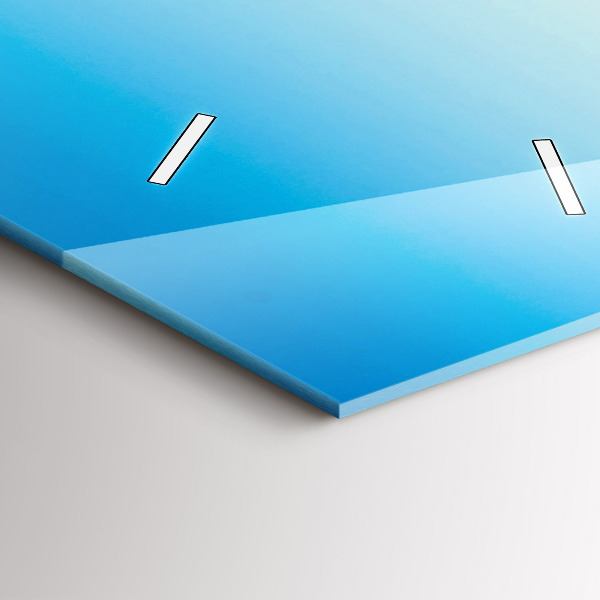 Vertical wall clock Skier in the Alps