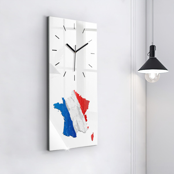 Vertical wall clock Flag of France