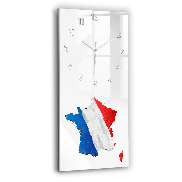 Vertical wall clock Flag of France
