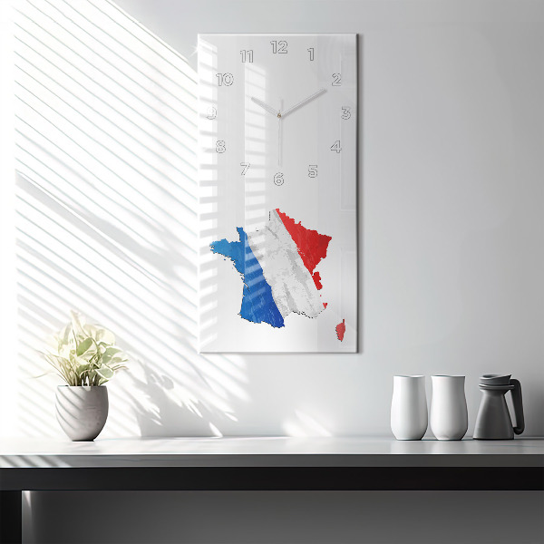 Vertical wall clock Flag of France