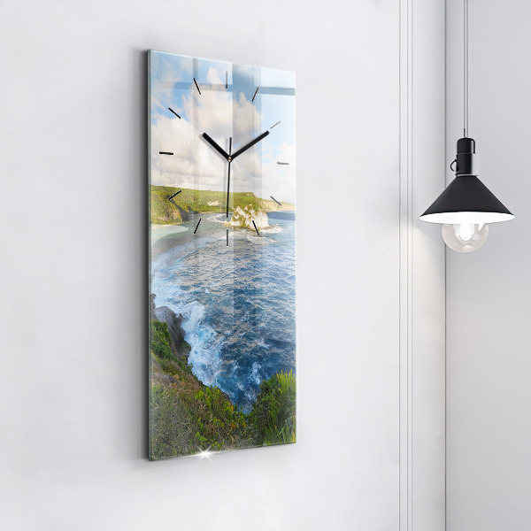 Vertical wall clock Ocean Coast