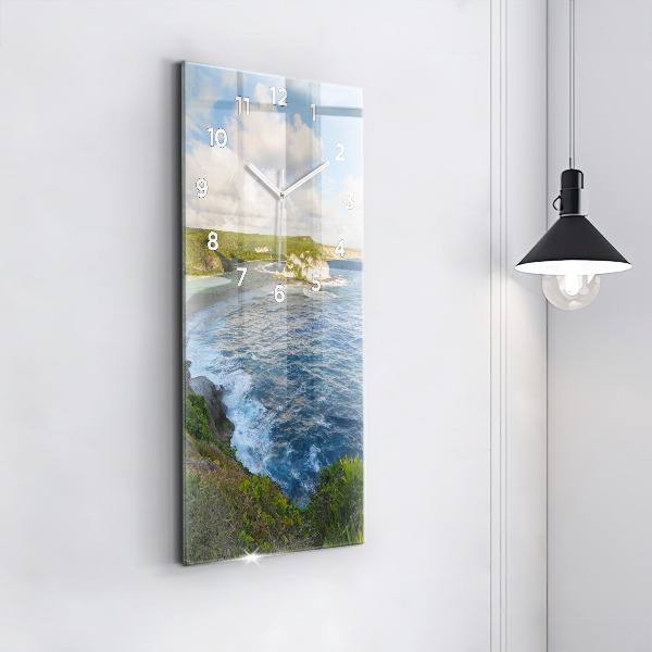 Vertical wall clock Ocean Coast