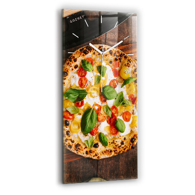 Vertical wall clock Italian pizza