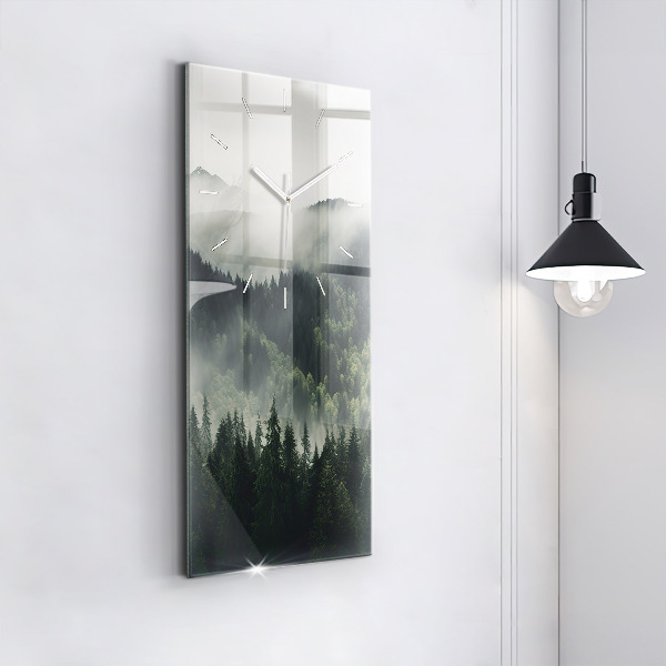Vertical wall clock Forest Landscape